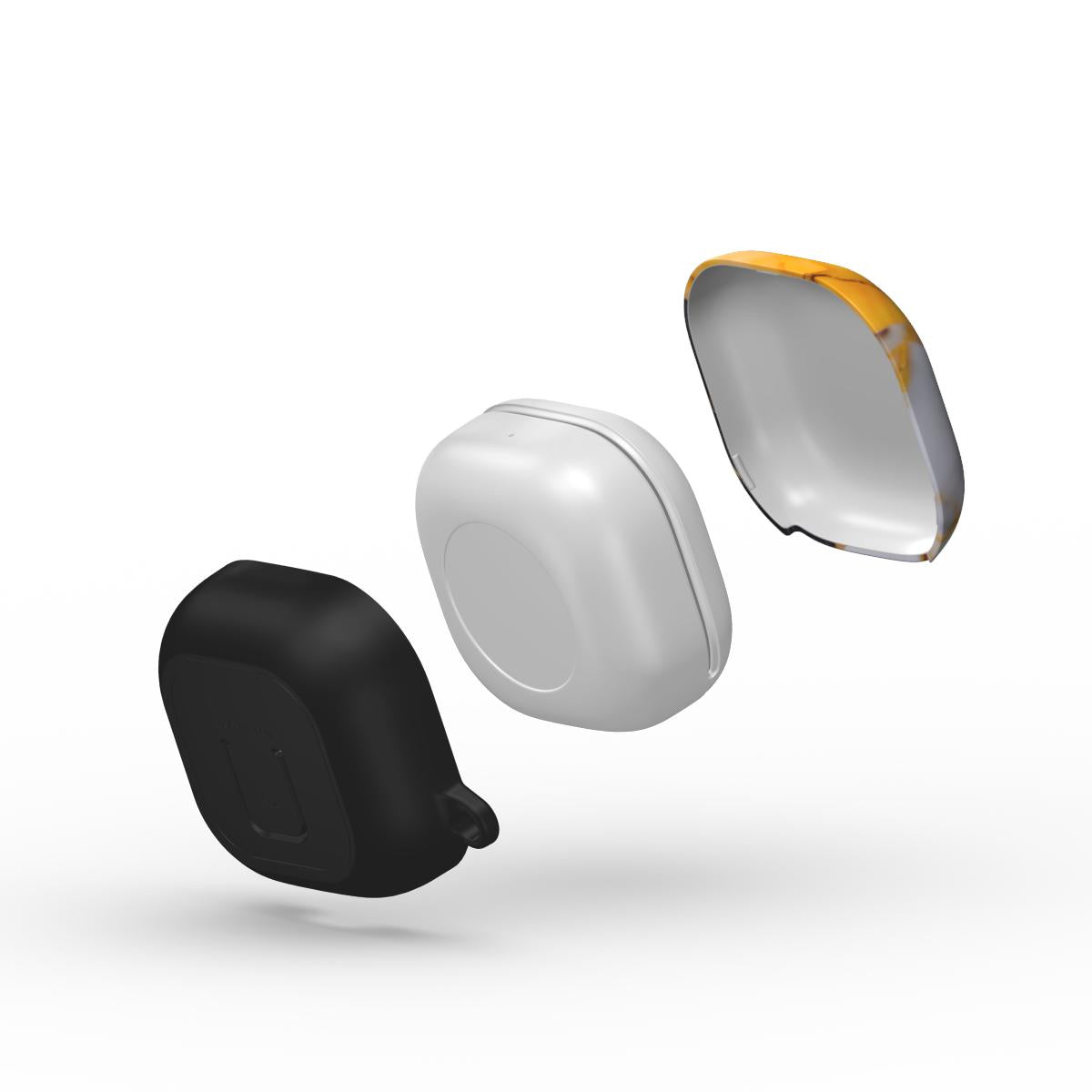 Samsung Buds case: Yellow Grayscale Struct Marble