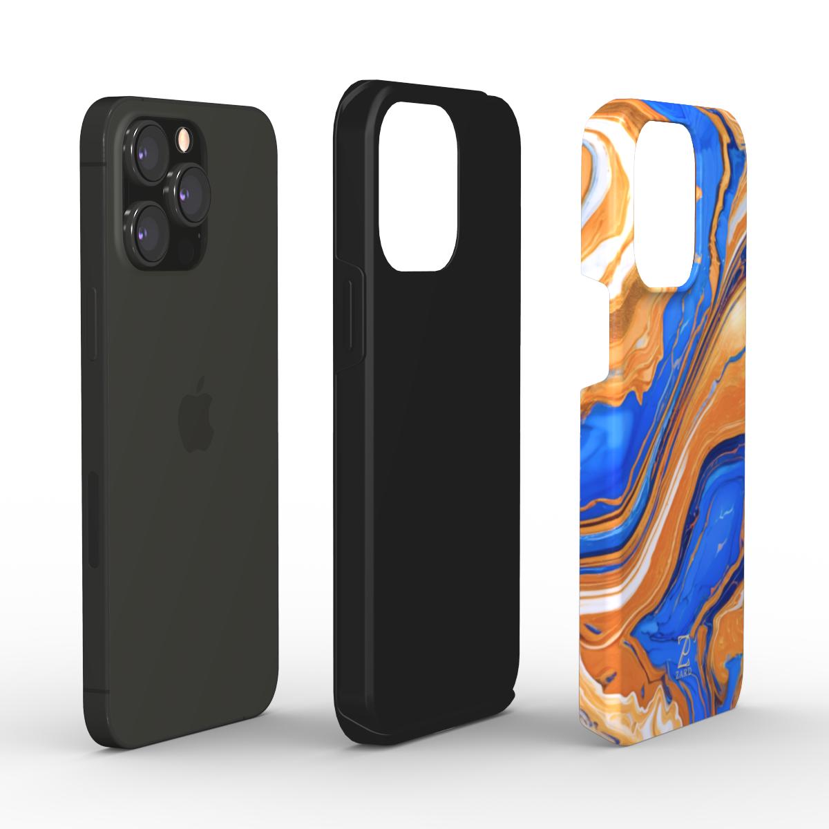 Phone tough case: Sapphire Amber Marble