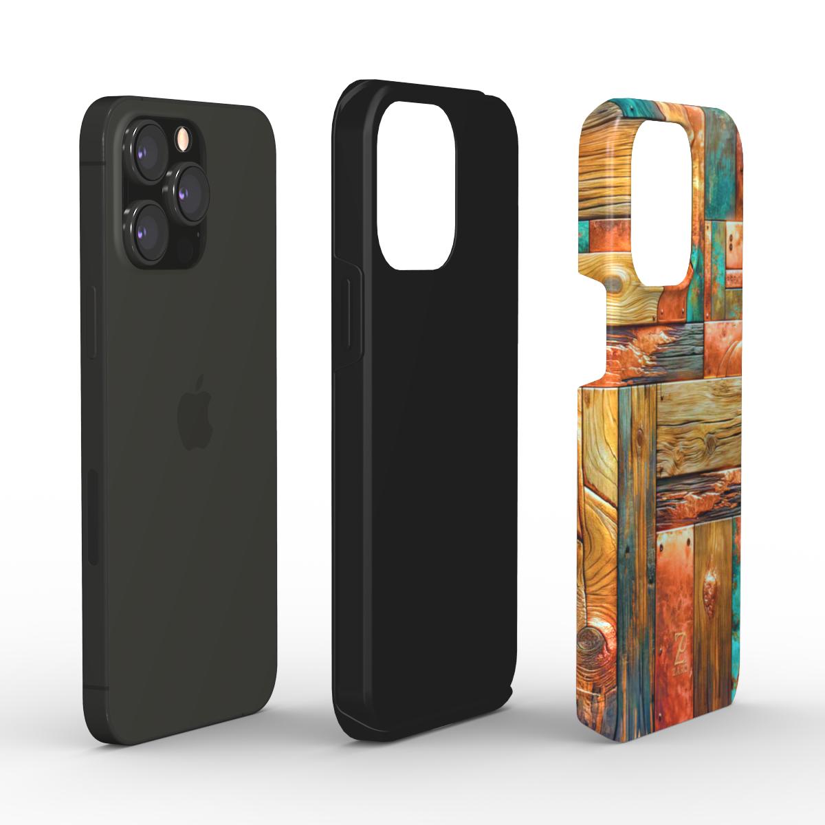 Phone tough case: Copper Plated Wood