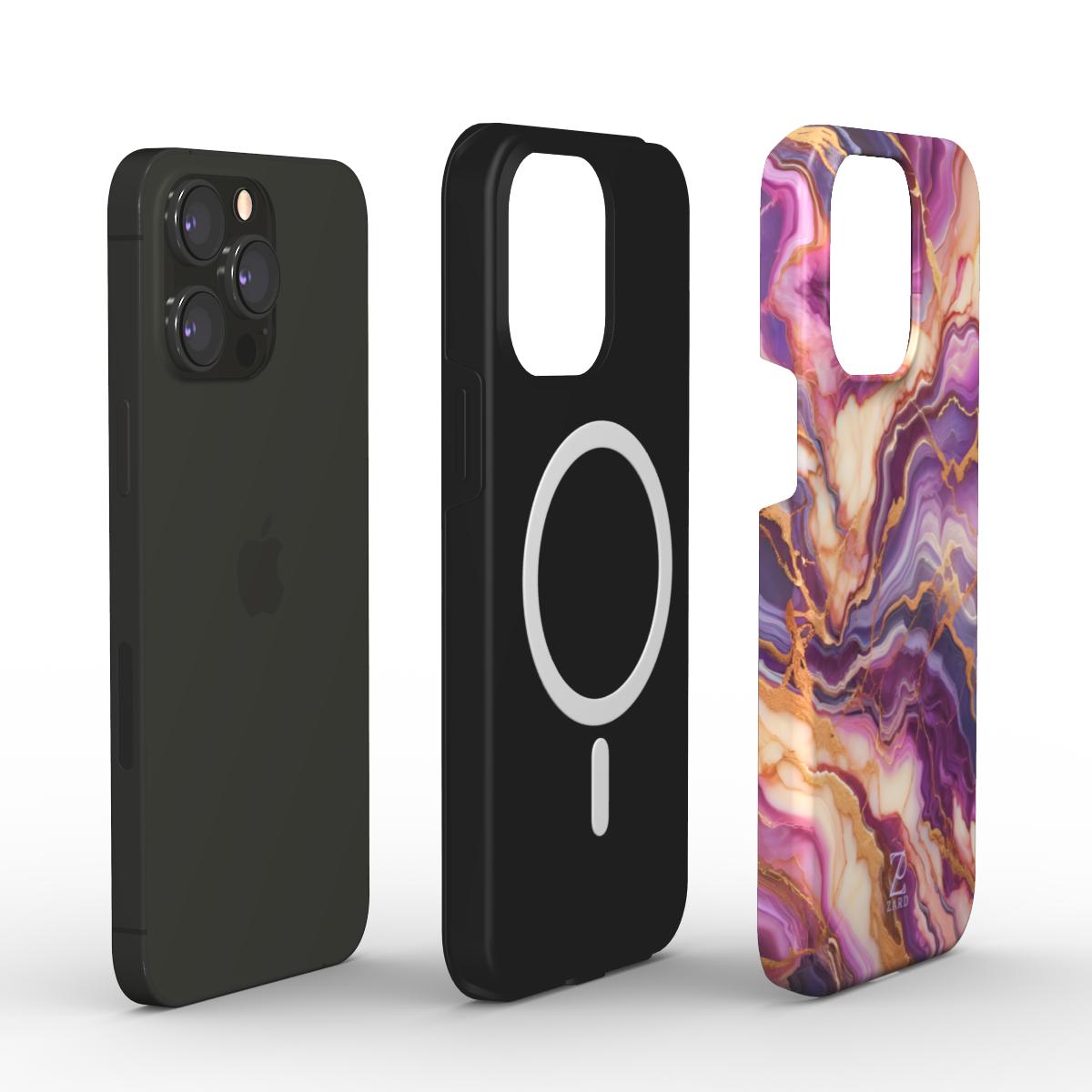 Phone tough case (MagSafe): Fantasy Violet Marble