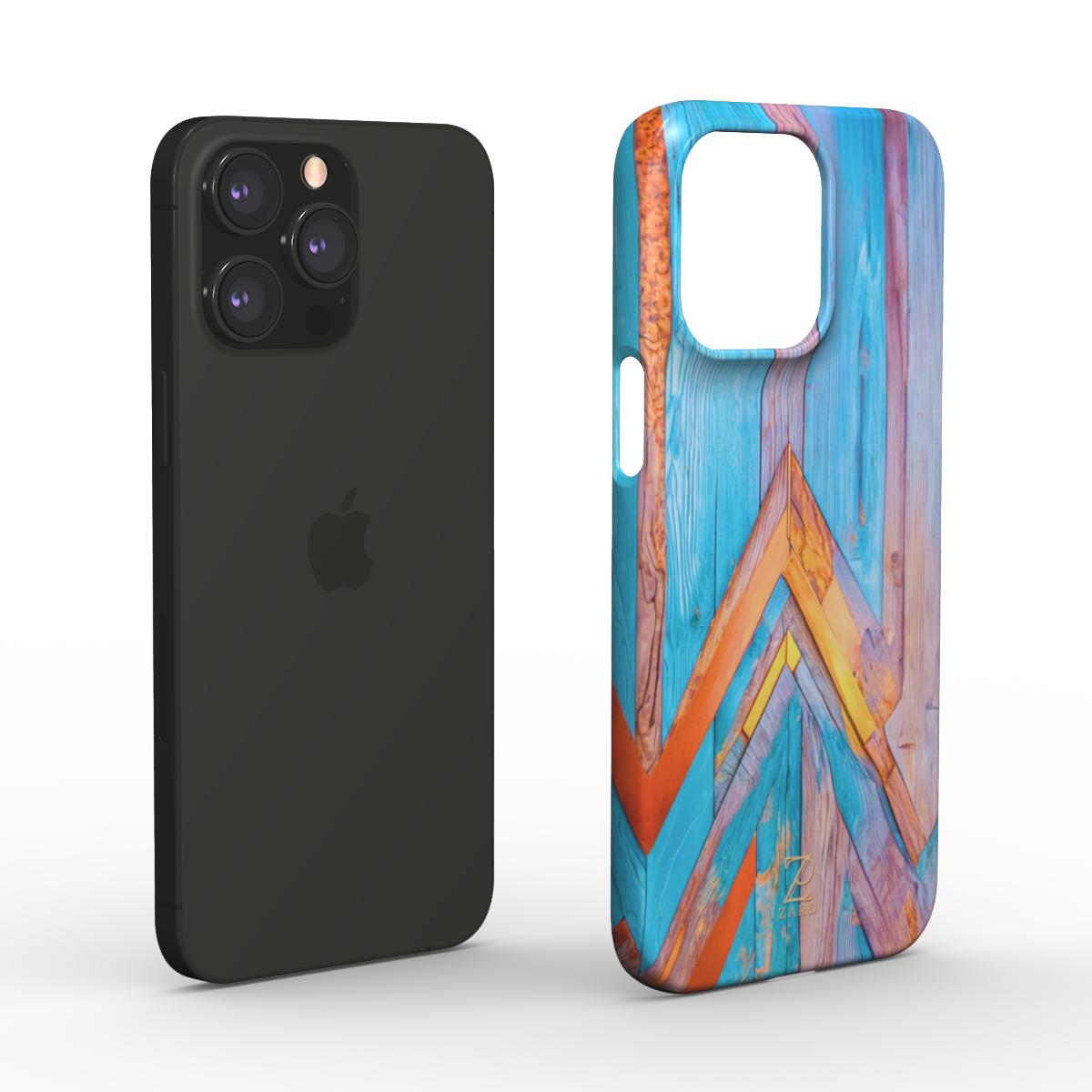 Phone snap case: Turquoise Rustic Wood