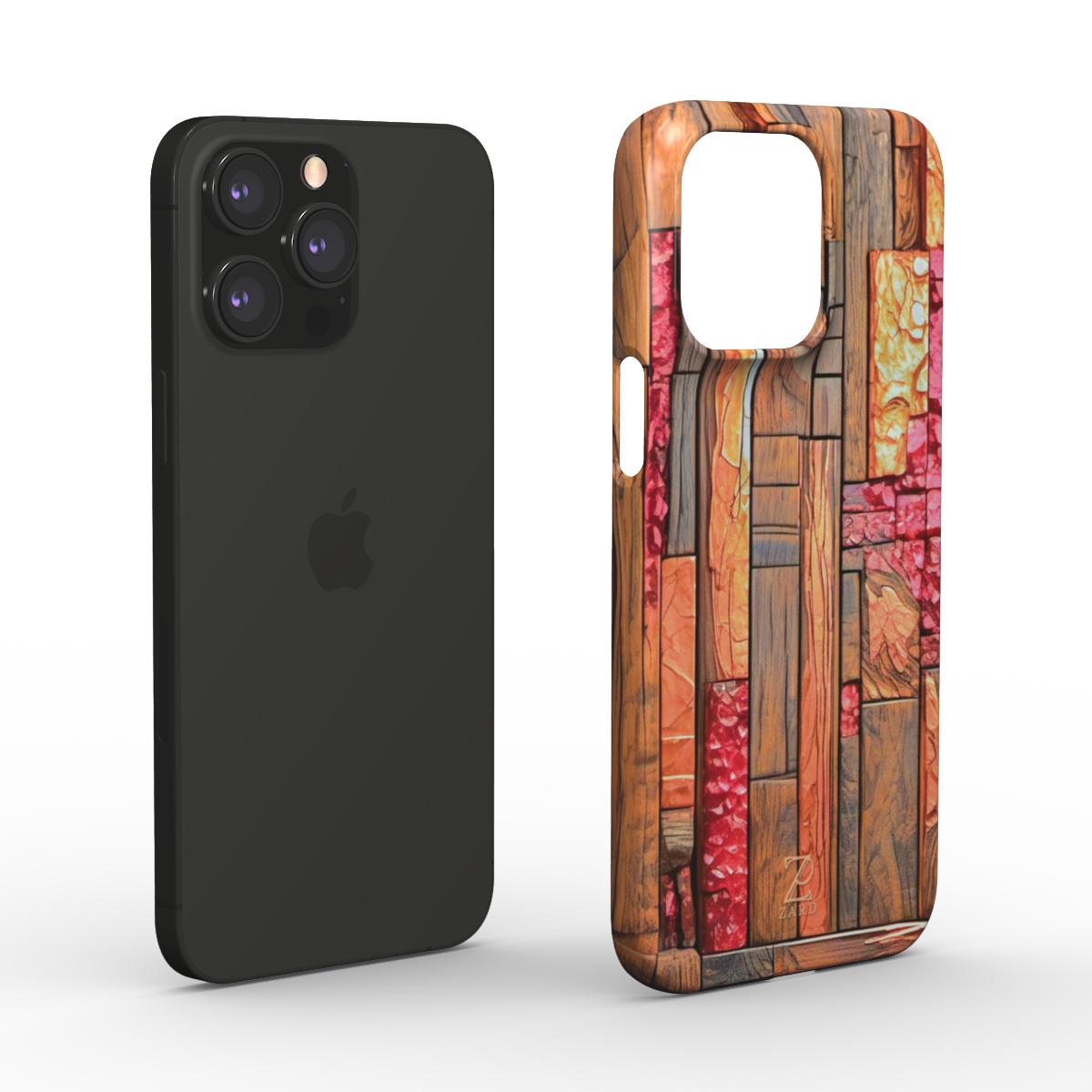Phone snap case: Ruby Copper Timber