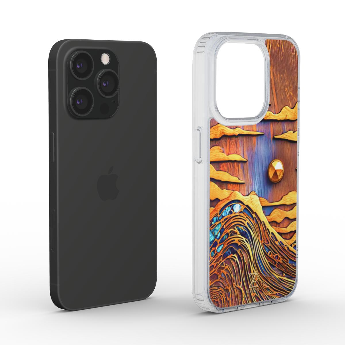 Phone clear case: Sapphire Rustic Ocean