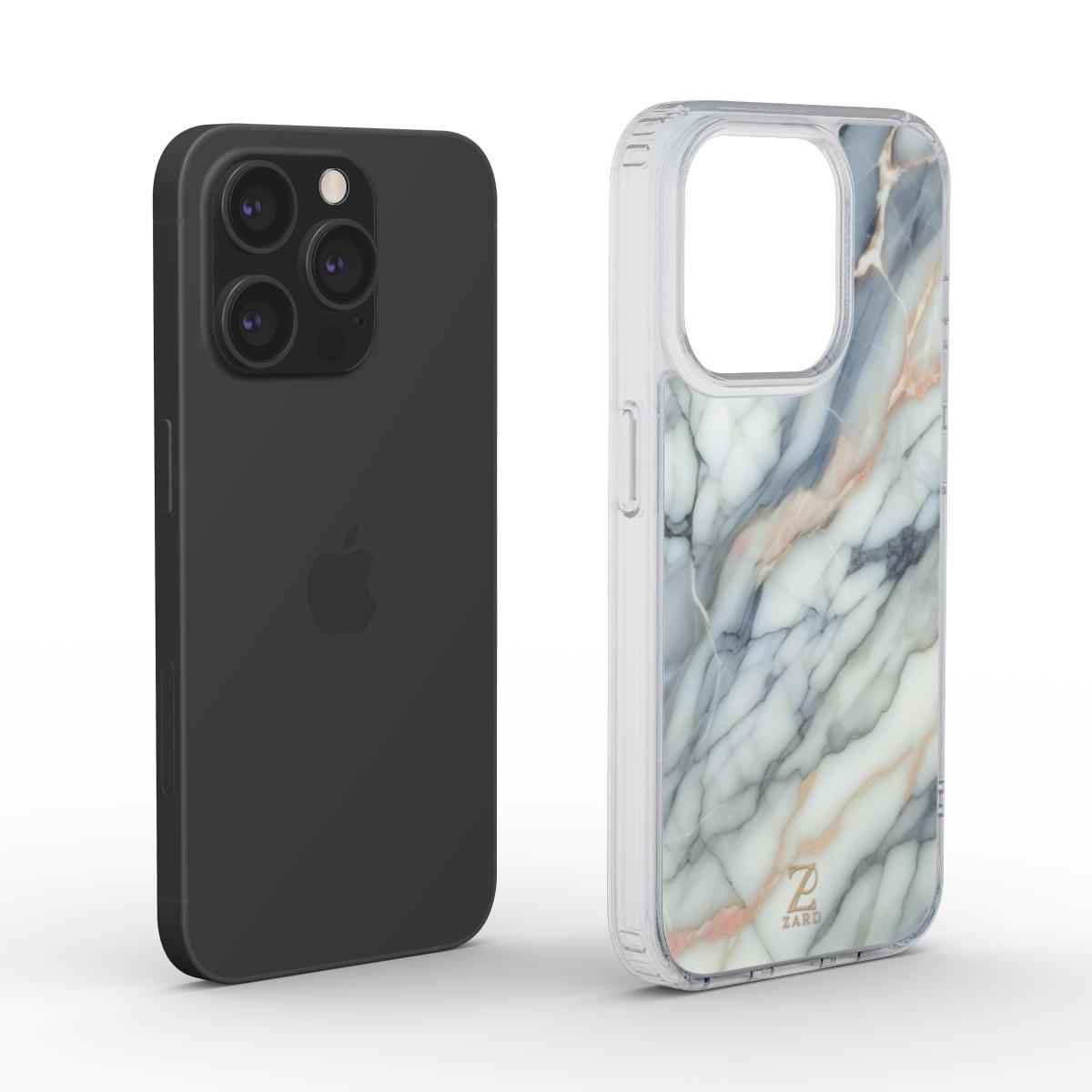 Phone clear case: Quartz Marble