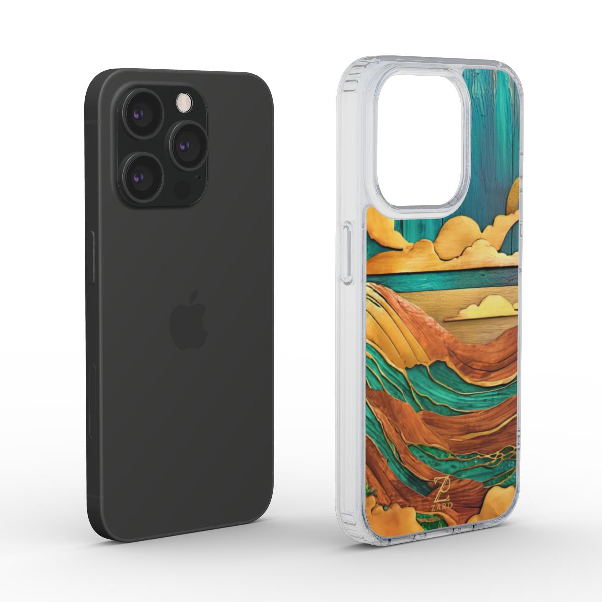 Phone clear case: Emerald Rustic Ocean