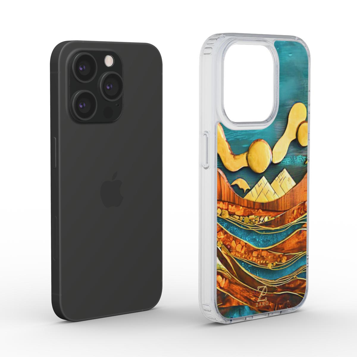 Phone clear case: Emerald Amber Ocean