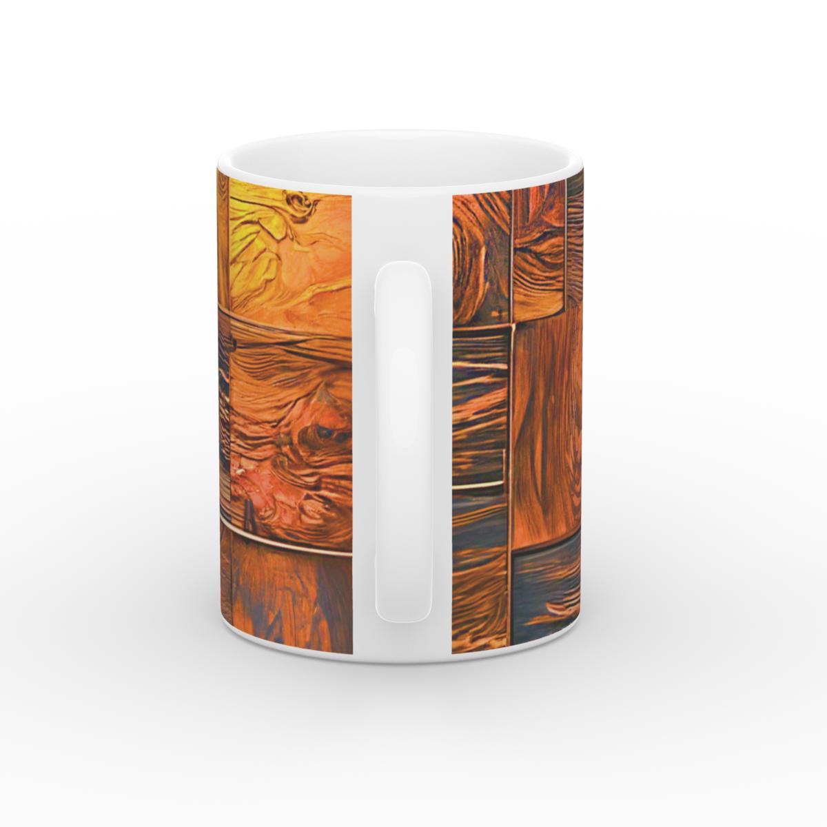 Mug: Amber Wood Mosaic