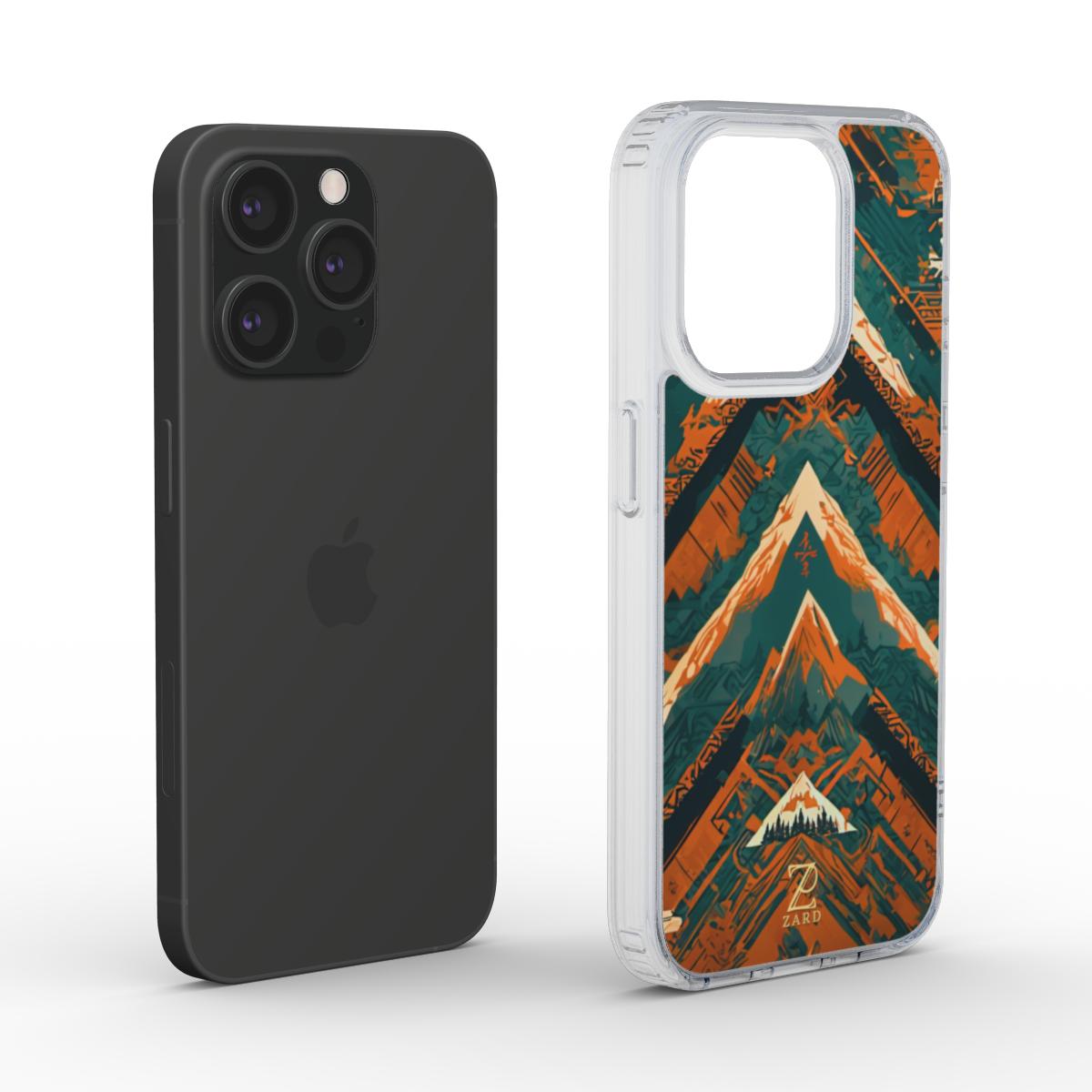 Phone clear case (MagSafe): Rust Mountain