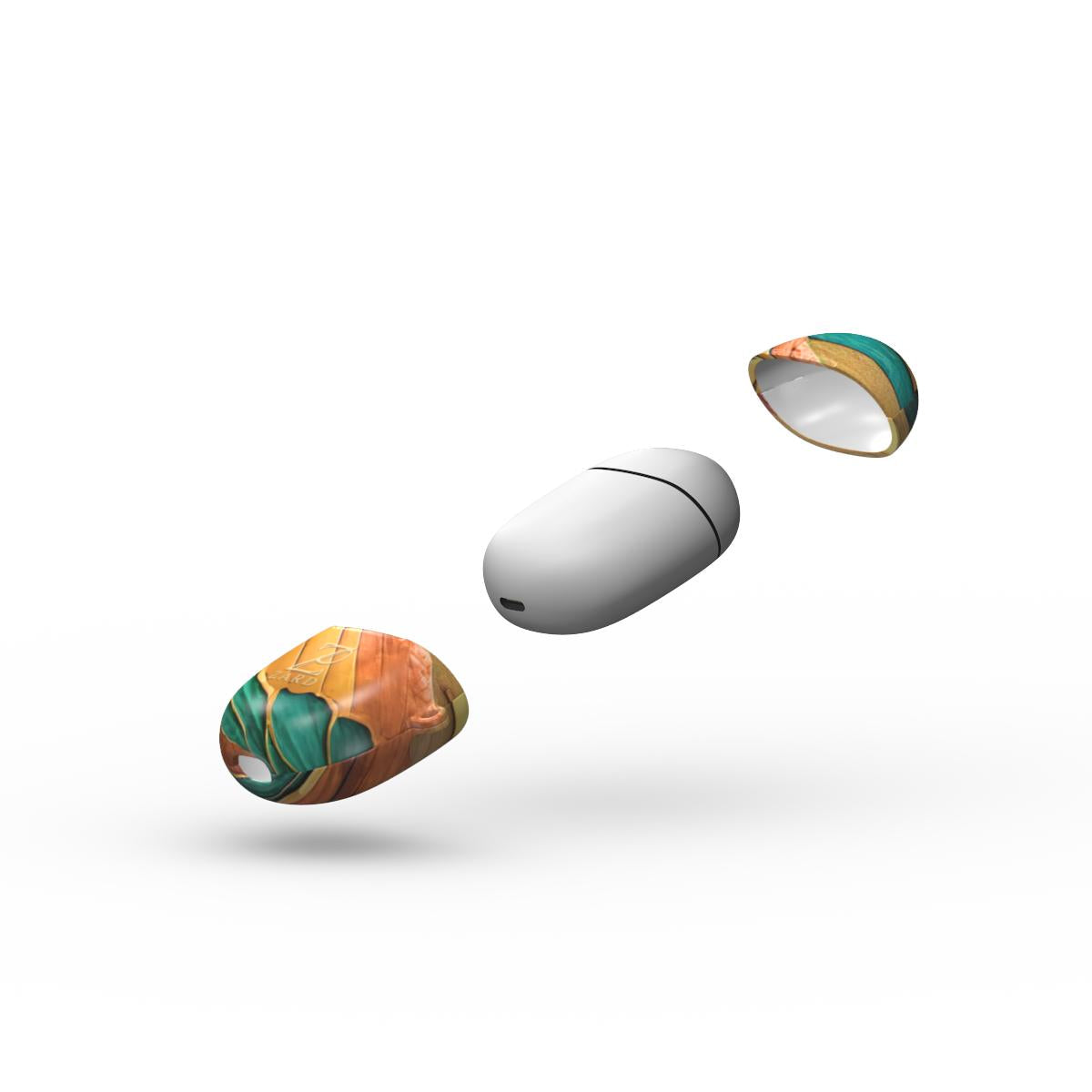 Google Pixel Buds Tough Case: Emerald Rustic Ocean