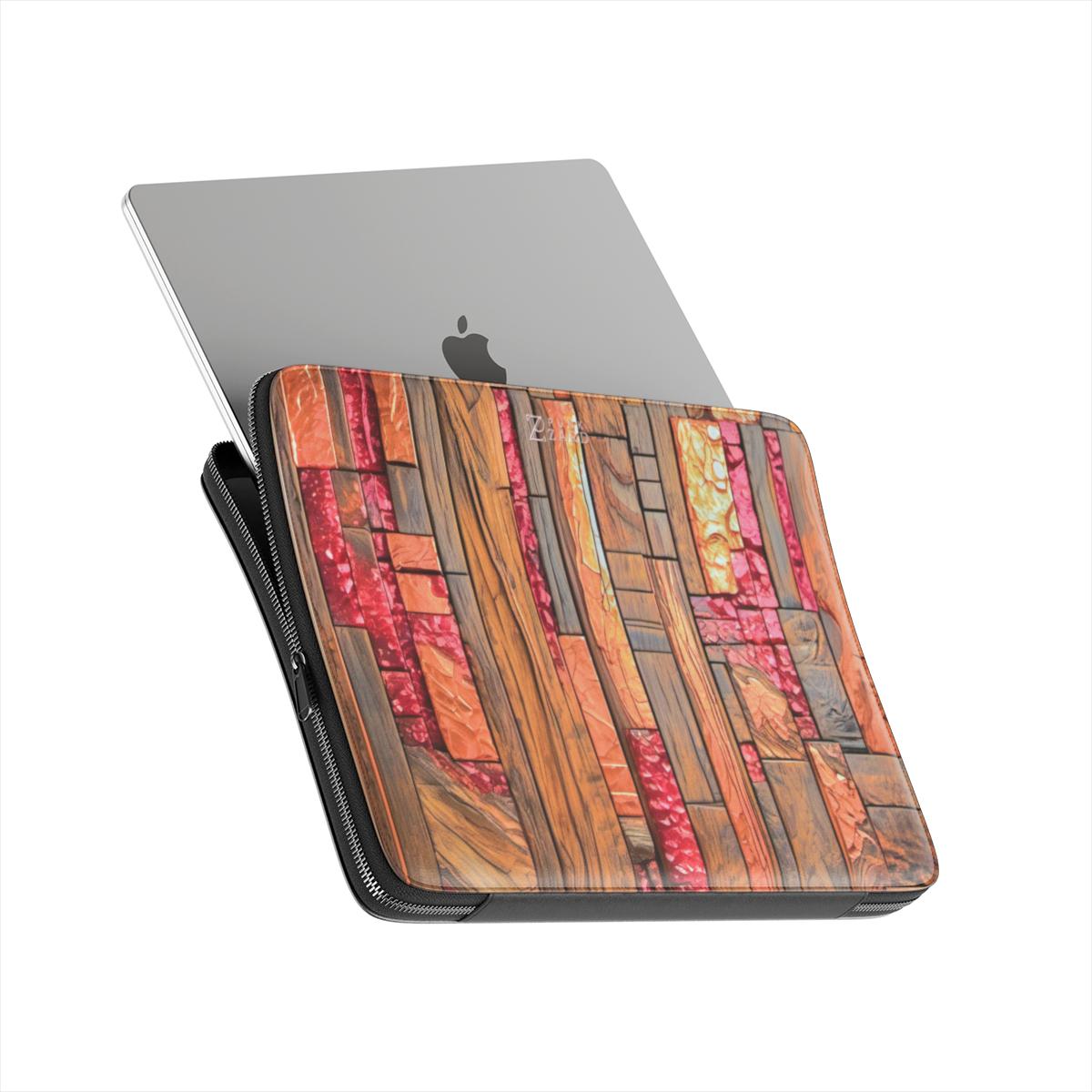 Laptop Sleeve: Ruby Copper Timber