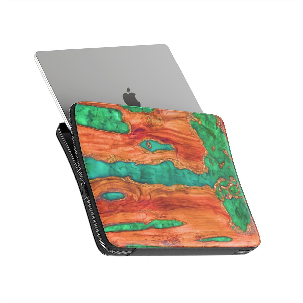 Laptop Sleeve: Emerald Gold Dust Timber