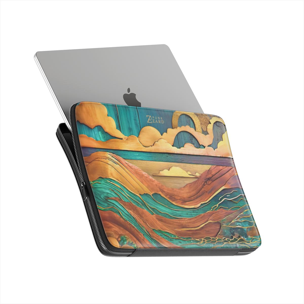 Laptop Sleeve: Emerald Rustic Ocean