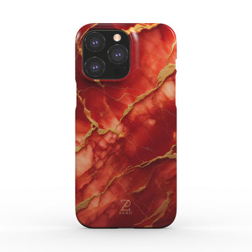 Phone snap case: Red Marble