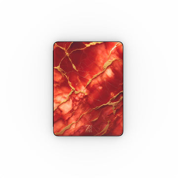 iPad case: Red Marble