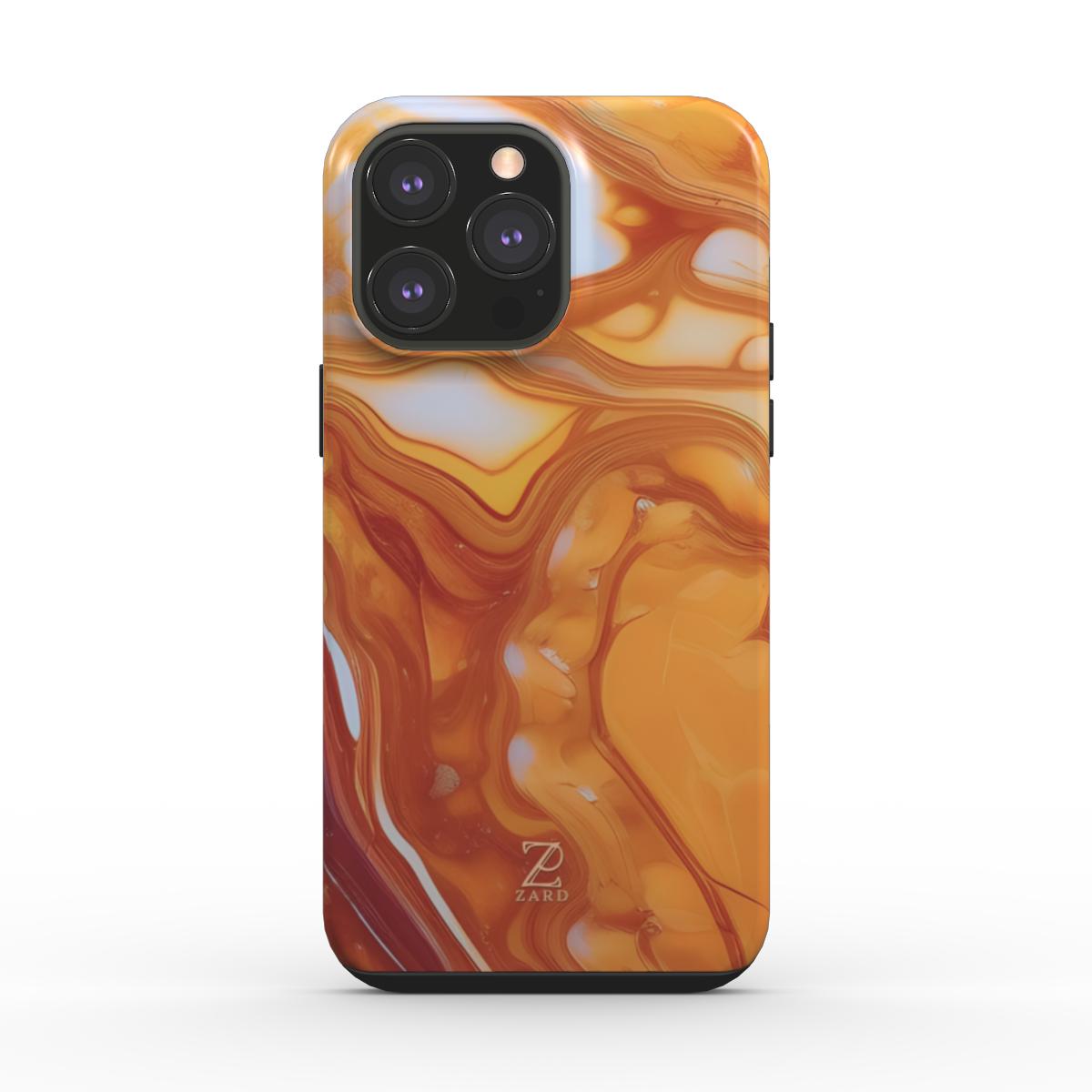 Phone tough case: Amber Marble