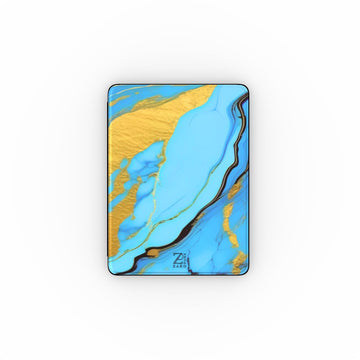 iPad case: Azure Golden Marble
