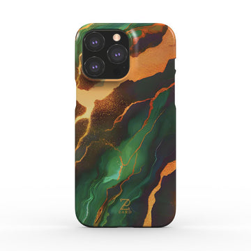 Phone snap case: Moss Golden Marble
