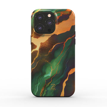 Phone tough case (MagSafe): Moss Golden Marble