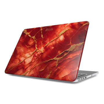 MacBook snap case: Red Marble