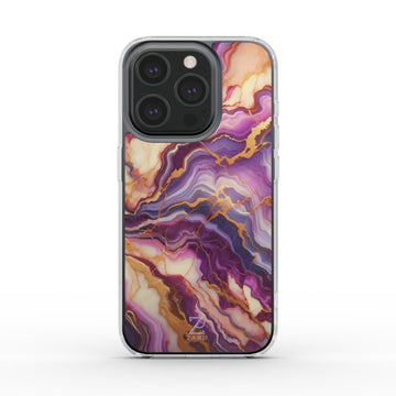 Phone clear case: Fantasy Violet Marble