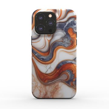 Phone tough case (MagSafe): Coffee Cream Marble