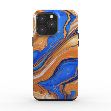 Phone tough case: Sapphire Amber Marble