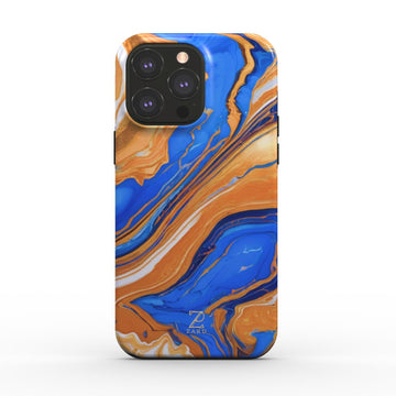 Phone tough case (MagSafe): Sapphire Amber Marble