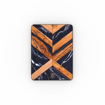 iPad case: Marble Cross Wood Mirror