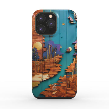 Phone tough case: Rustic River Shore
