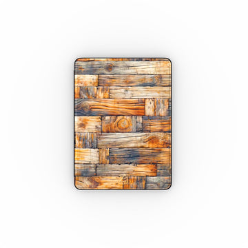 iPad case: Rustic Timber Bricks