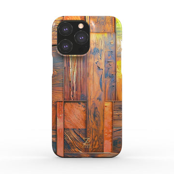 Phone snap case: Amber Wood Mosaic