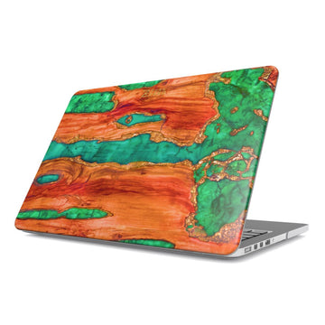 MacBook snap case: Emerald Gold Dust Timber