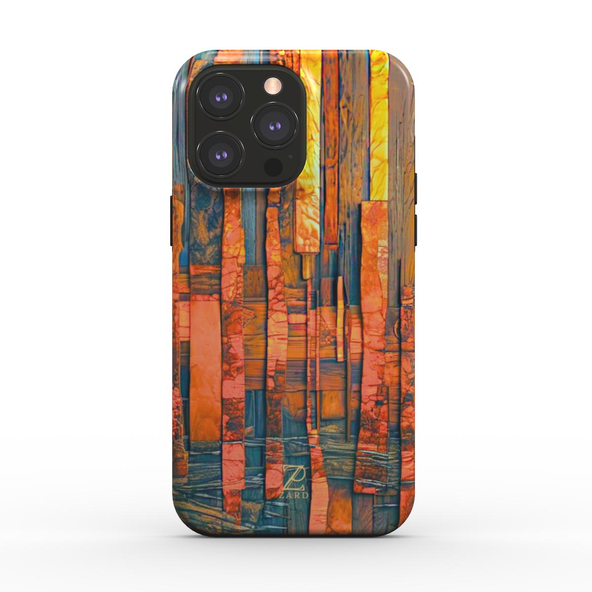 Phone tough case (MagSafe): Amber Timber