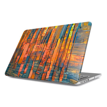 MacBook snap case: Amber Timber