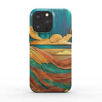 Phone tough case (MagSafe): Emerald Rustic Ocean
