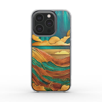 Phone clear case: Emerald Rustic Ocean