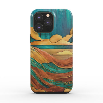 Phone tough case: Emerald Rustic Ocean