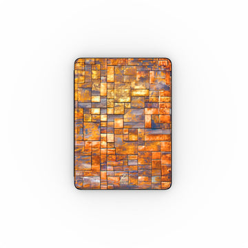 iPad case: Brass Rustic Blocks