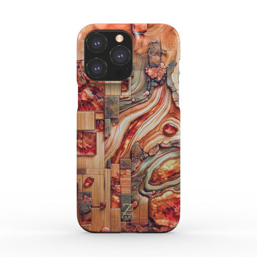 Phone snap case: Amber Mosaic Timber