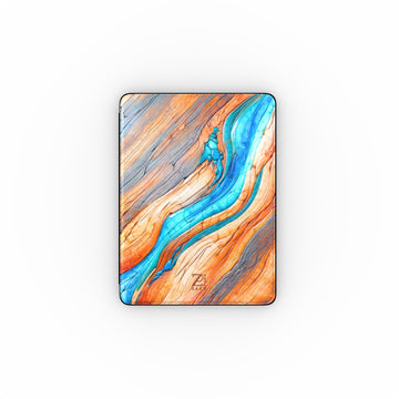 iPad case: Azure Flow Rustic Timber