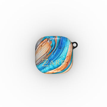 Samsung Buds case: Azure Flow Rustic Timber
