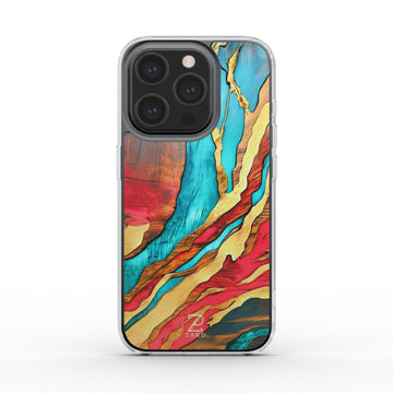 Phone clear case: Emerald Crimson Timber