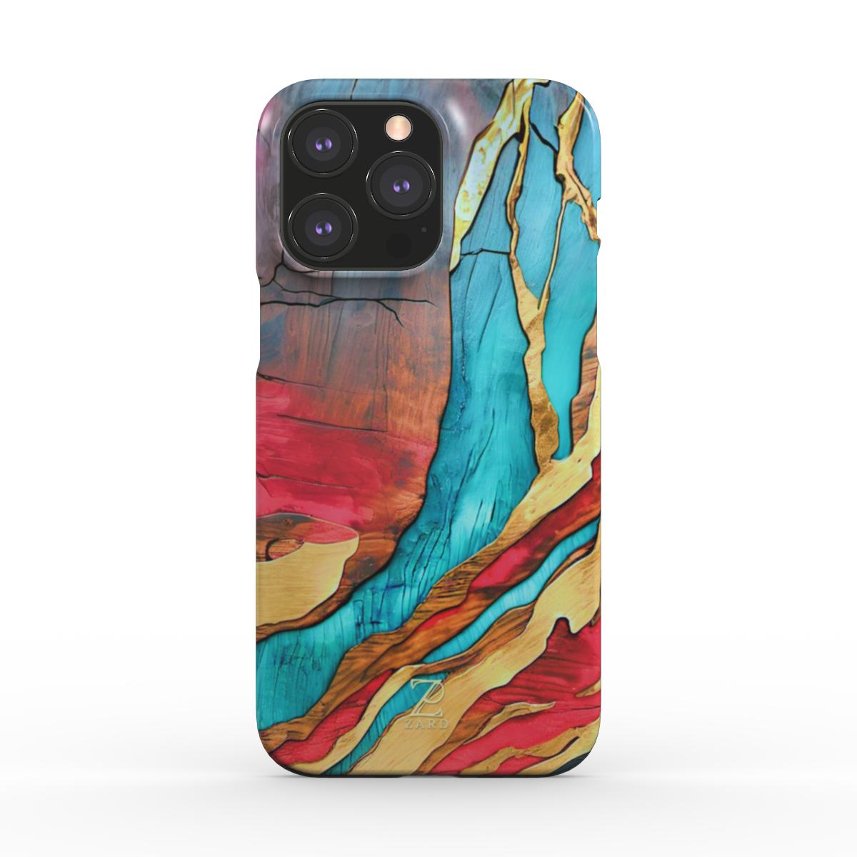 Phone snap case: Emerald Crimson Timber