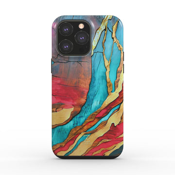 Phone tough case: Emerald Crimson Timber