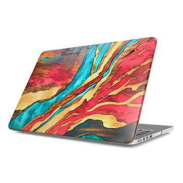 MacBook snap case: Emerald Crimson Timber