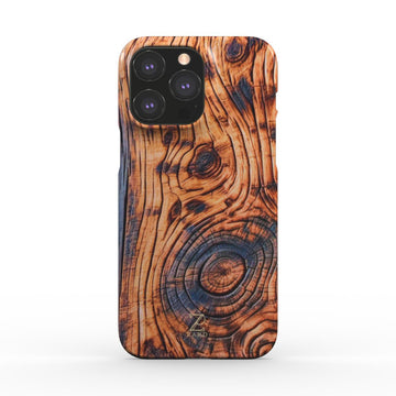 Phone snap case: Charcoal Rustic Wood