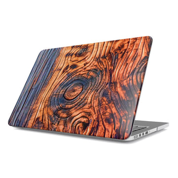MacBook snap case: Charcoal Rustic Wood
