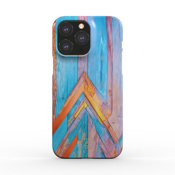 Phone snap case: Turquoise Rustic Wood