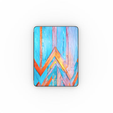 iPad case: Turquoise Rustic Wood
