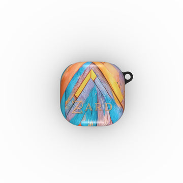 Samsung Buds case: Turquoise Rustic Wood